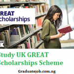 Study UK GREAT Scholarships Scheme