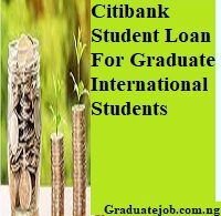Citibank Student Loan For Graduate International Students